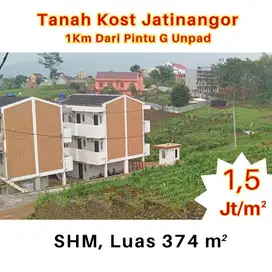 Tanah Kost 1km dari Pintu G Unpad Jatinangor SHM Siap AJB