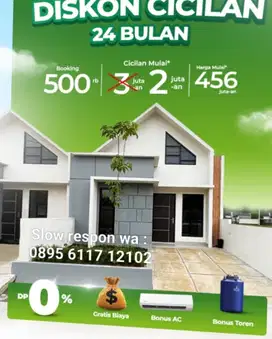 Rumah discount cicilan 24bln x 1jt an