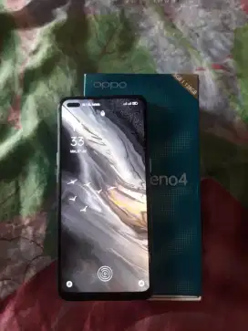 Oppo Reno 4 Ram 8/128 biru galaxy full set bekas