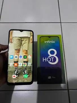 Jual hp infinix hot 8 second,di jual karna udah tidak di pakai