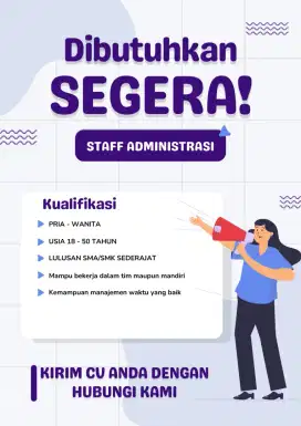 Dibutuhkan segera