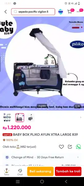Jual murah babybox Pliko XL
