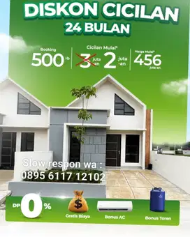 Rumah booking 500rb langsung dapat kunci