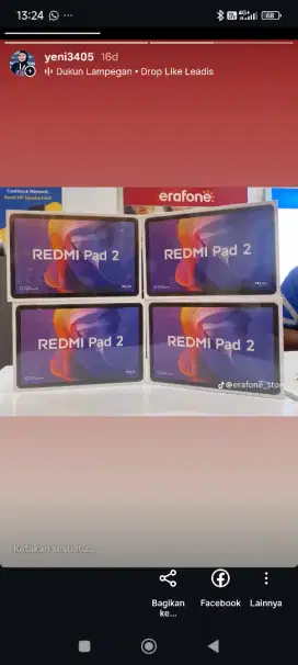 READY STOK REDMI PAD 2 + SMART PEN RAM 4 128