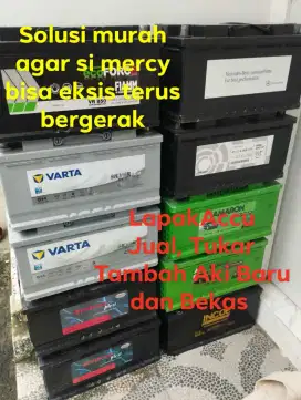 Aki Mobil Bekas Tipe Din 80, 92, 95, 100, 105 Ampere