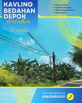 DIJUAL TANAH KAVLING BEDAHAN DEPOK, DEKAT SEKOLAH ALAM