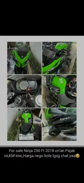Fore sale Ninja 250FI  thn 2018