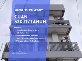 Kost Full Occupancy 25 Kamar di Cengkareng, Cuan Rp520 Juta/Tahun!