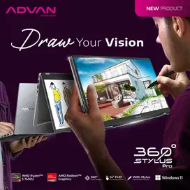 ADVAN 360 Stylus Pro AMD Ryzen 5 7430U Laptop 2 in 1 Touchscreen