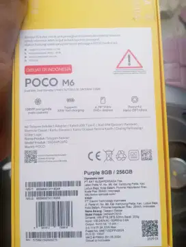 Di jual poco m6 8/256 purple fullset