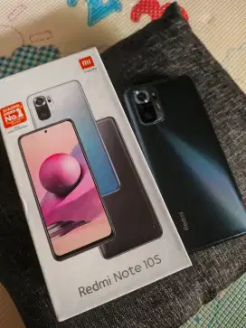 Redmi Note 10S (full set, Box sesuai, charger, soft case)
