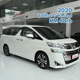 Toyota Vellfire G Limited 2020 NIK 2019 White on Black Record Putih
