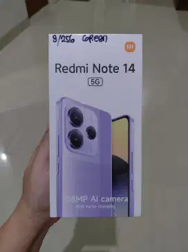 Di jual xiaomi note 14 5g 8/256gb wrna green