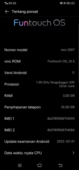 Vivo y12i ram 3gb