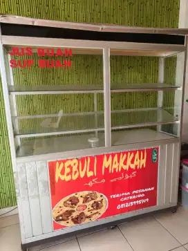 Etalase Aluminium Kaca Bekas – Cocok untuk Jualan Makanan / Minuman