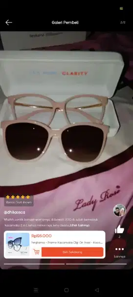 Kacamata 2 fungsi masih baru