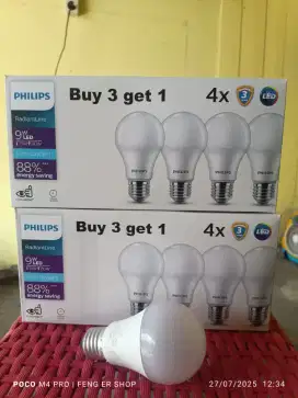 Lampu LED Philips 9watt ( isi 4 )
