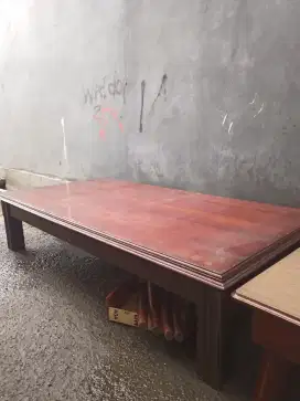 MEJA KAYU JATI LESEHAN 2 PCS 1,5 JT