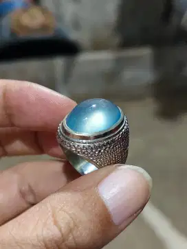 Natural Batu Anggur Blue Klasik Kristal Giwang Melintir