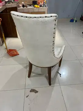 Kursi Kayu Jati lapis kulit