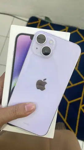 Dijual murah Iphone 14 basic 128gb purple BH 96% garansi ibox (tam)