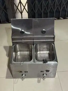 deep fryer 2 tungku