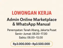 DICARI ADMIN MARKETPLACE & WHATSAPP