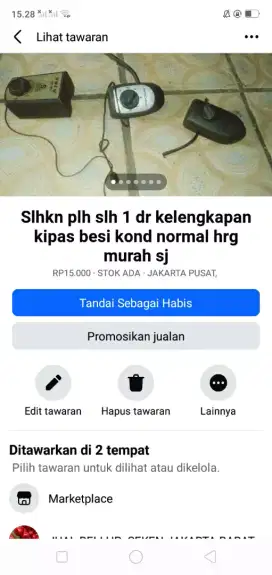Slhkn plh slh 1 dr kelengkapan kipas angin kond normal ex copotan nih