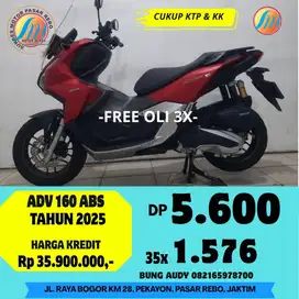 HONDA ADV 160 ABS TAHUN 2025 SIAP PAKAI, BERGARANSI, GRATIS SERVIS