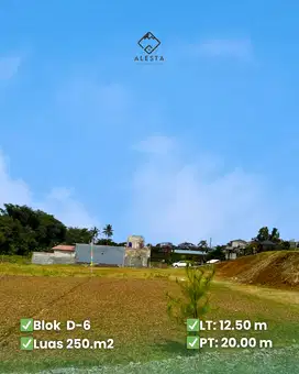 Tanah 250m2 di megamendung puncak dekat tol bebas macet