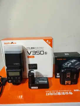 Flash Lampu Godox TTL v350s + Trigger Godox X1 for Sony