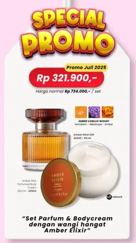 Parfum amber sepaket body cream