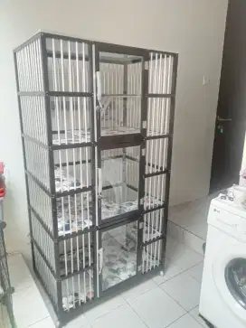 Kandang Kucing Alumunium 3 Kamar