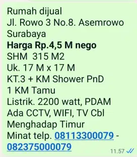 Jual Rumah tinggal