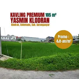 Jual Tanah Klodran, Colomadu 2 menit Pintu Toll Solo, Luas 105m2, SHM