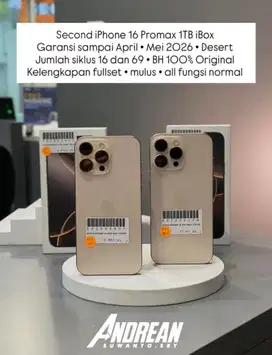 Second iPhone 16 Promax Desert Titanium • 1 Terabyte iBox