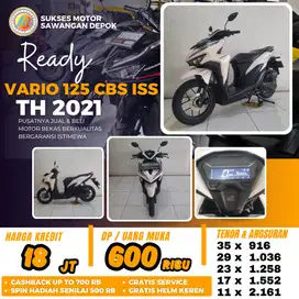 BERGARANSI HONDA NEW VARIO 125 CBS ISS TH 2021 MULUS CASH KREDIT
