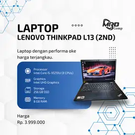 Laptop murah performa mantap! Lenovo L13 intel i5 gen 10 / 8 / 256