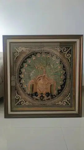 Lukisan Burung Merak Sulaman