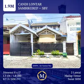 Rumah Candi Lontar Sambikerep dkt Manukan Tandes Balongsari Darmo
