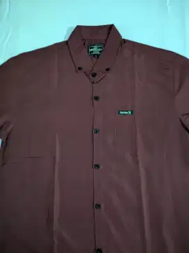Kemeja Merah Maroon Unisex Hurley