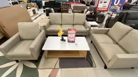 Sofa set kulit sintetis