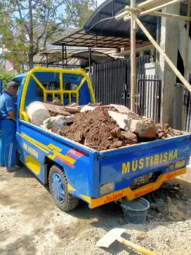 Jasa angkut & buang brangkal puing barangkal sampah daun prabotan dll