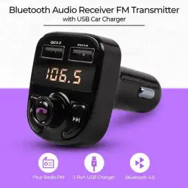 FM TRANSMITTER BARU 12v + CHARGER