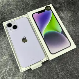 Iphone 14 128GB Purple Garansi 13/04/2026 BH 100 CC 2 Ibox Baru 2x ces