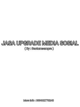 Jasa Upgrade Media Sosial