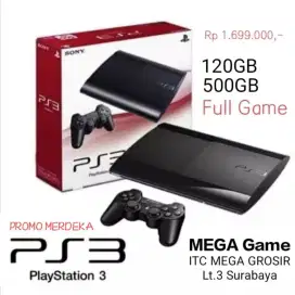 PS3 SUPER SLIM 120/500GB PROMO MERDEKA