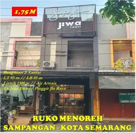 Ruko Siap Pakai pinggir jalan raya Menoreh Sampangan Kota Semarang