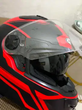 Helm zs-813 matt red an6 black