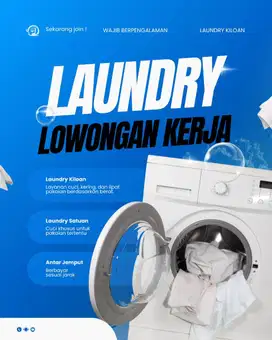 BUTUH KARYAWAN SETRIKA LAUNDRY